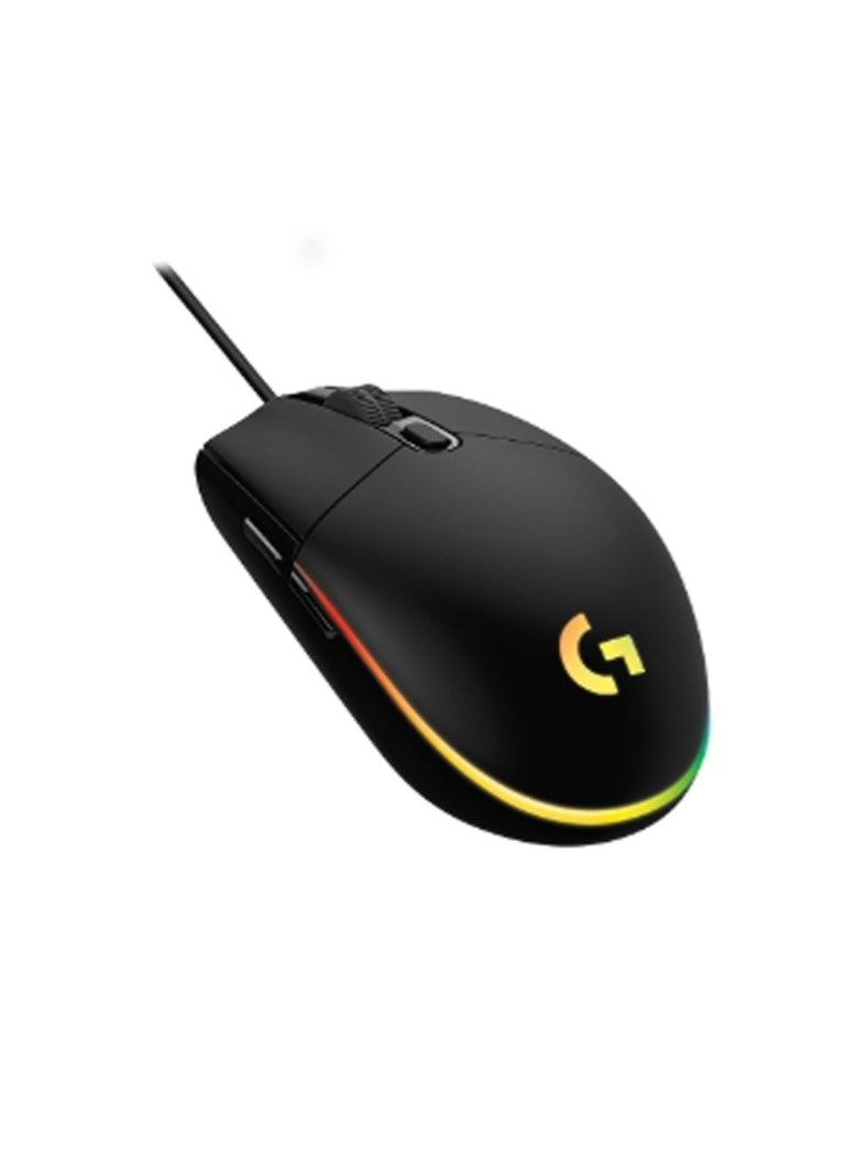 Logitech G203 Light Sync Gaming Mouse With Customizable RGB Lighting, 6 Programmable Buttons, Gaming Grade Sensor, 8 k dpi Tracking,16.8mn Color, Light Weight Black  - Image 1