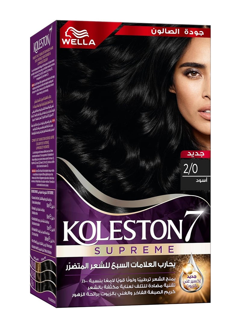 Wella Koleston Wella Koleston Supreme Hair Color 2/0 Black - Image 1