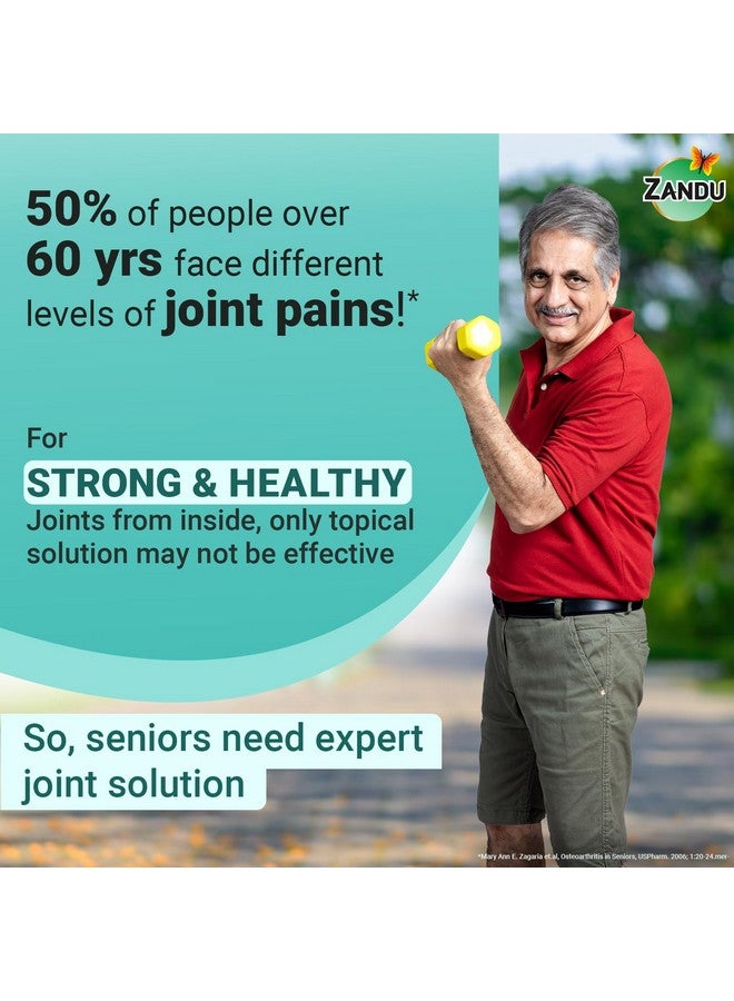 Zandu Seniorz Complete Joint Expert Tablet, 60 Tablets Helps Protect Joints, Relieve Joint Pain & Make Joints Strong, Supports Overall Joint Health,100% Ayurvedic & Natural Supplement - Image 2