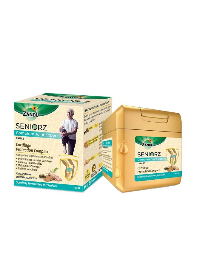 Zandu Seniorz Complete Joint Expert Tablet, 60 Tablets Helps Protect Joints, Relieve Joint Pain & Make Joints Strong, Supports Overall Joint Health,100% Ayurvedic & Natural Supplement - Image 1