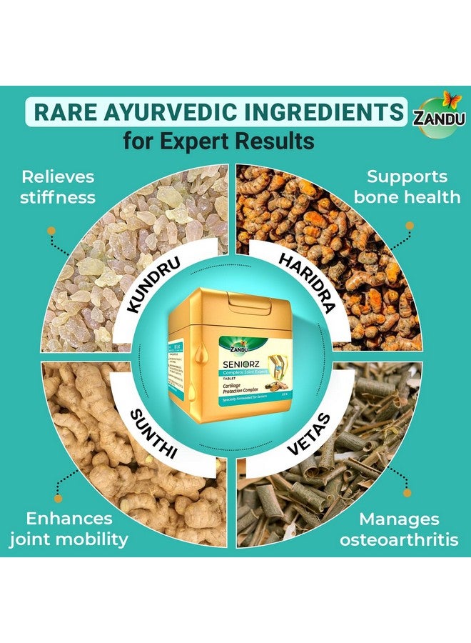Zandu Seniorz Complete Joint Expert Tablet, 60 Tablets Helps Protect Joints, Relieve Joint Pain & Make Joints Strong, Supports Overall Joint Health,100% Ayurvedic & Natural Supplement - Image 5