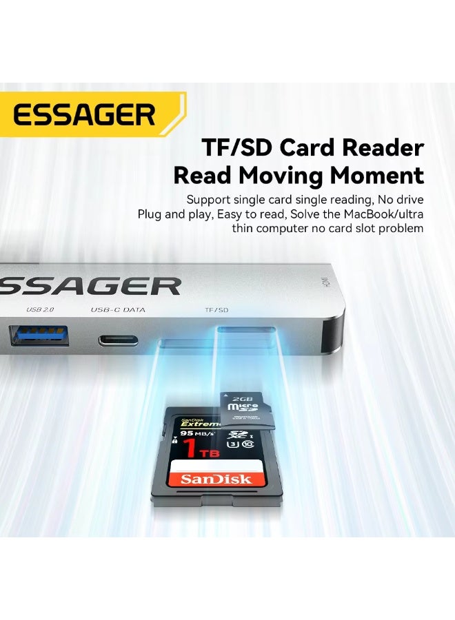 Essager Usb C Hub Usb Type-c to HDMI-compatible Laptop Dock Station For Macbook Pro Air M1 M2 Extensor USB 3.0 Adapter Splitter - Image 4