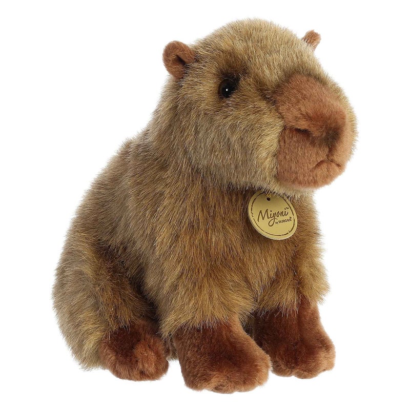 AuroraÂ® Realistic MiyoniÂ® Capybara Stuffed Animal - Lifelike Details Make a Cherished Companion - Perfect for Decorating Bedrooms or Classrooms - Brown 10 Inches - Image 1