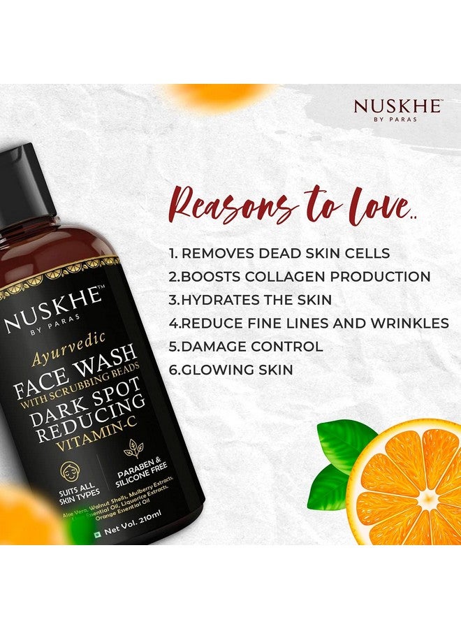Nuskhe By Paras Dark Spot Reducing Vitamin C Face Wash-210Ml | Scrubbing Beads | Removes Impurities| Skin Smoothening | No Parabens, Sulphate, Silicones & Color - Image 4