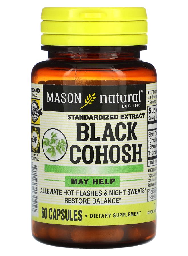 Black Cohosh Standardized Extract 60 Capsules