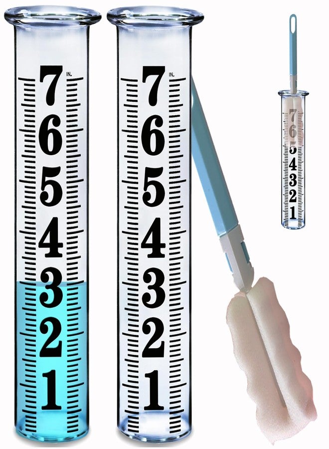 JMBay 7 Inch Plastic Rain Gauge Replacement Tube, Upgrade Freeze Proof Outdoor Rain Gauges Replacement Plastic Tube for Garden Yard Lawn, Crack Resistance Tube Best Rated, 2 pcs Tubes with 1 Clean Brush - Image 1