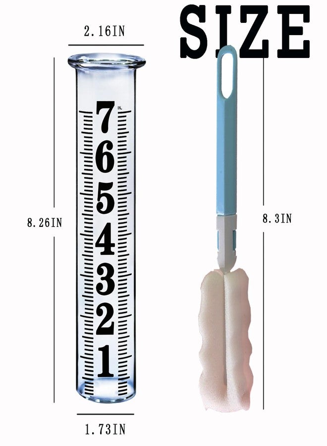 JMBay 7 Inch Plastic Rain Gauge Replacement Tube, Upgrade Freeze Proof Outdoor Rain Gauges Replacement Plastic Tube for Garden Yard Lawn, Crack Resistance Tube Best Rated, 2 pcs Tubes with 1 Clean Brush - Image 4