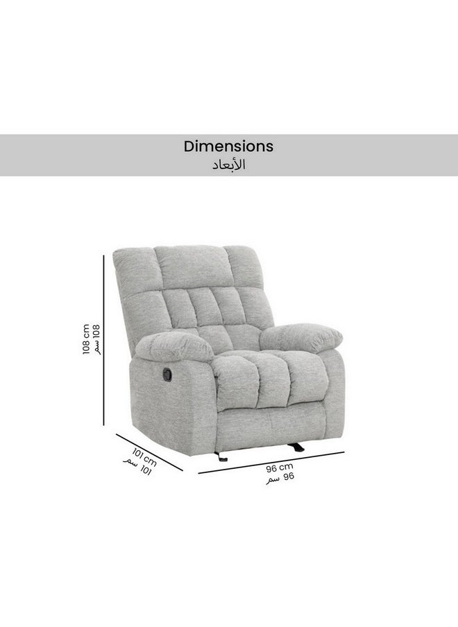 ميكاسا - كرسي استرخاء يدوي بتصميم أنيق بميزة التأرجح اللطيف باللون الرمادي الحجري  108 x 101 x 96 سم  108 x 101 x 96 سم CR6423B001-SG - Image 1