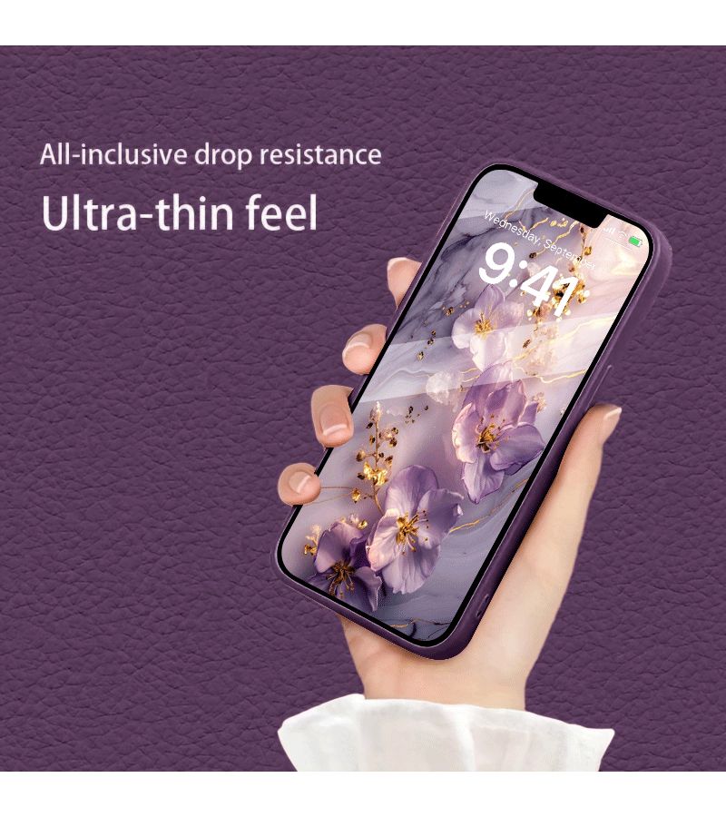 غلاف هاتف لـ iPhone 13 Pro Max، أرجواني، جمالي إبداعي، طلاء معدني، زجاج مقسى - Image 5