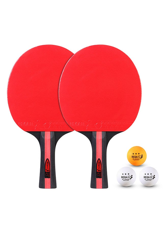 REGAIL Ping Pong Paddles and Table Tennis Set Pack of 2 Ping Pong Rackets with 3 Balls and Carry Bag for Beginners Boys Girls - Image 4