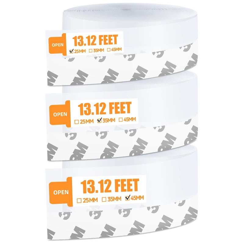 3937 Ft Weather Stripping Door Seal Strip TapeSilicone Door Draft StopperSelf Adhesive Shower Door Bottom Seal and Door Insulation Strip for Door Frame Windows and Glass Gaps 3 Rolls