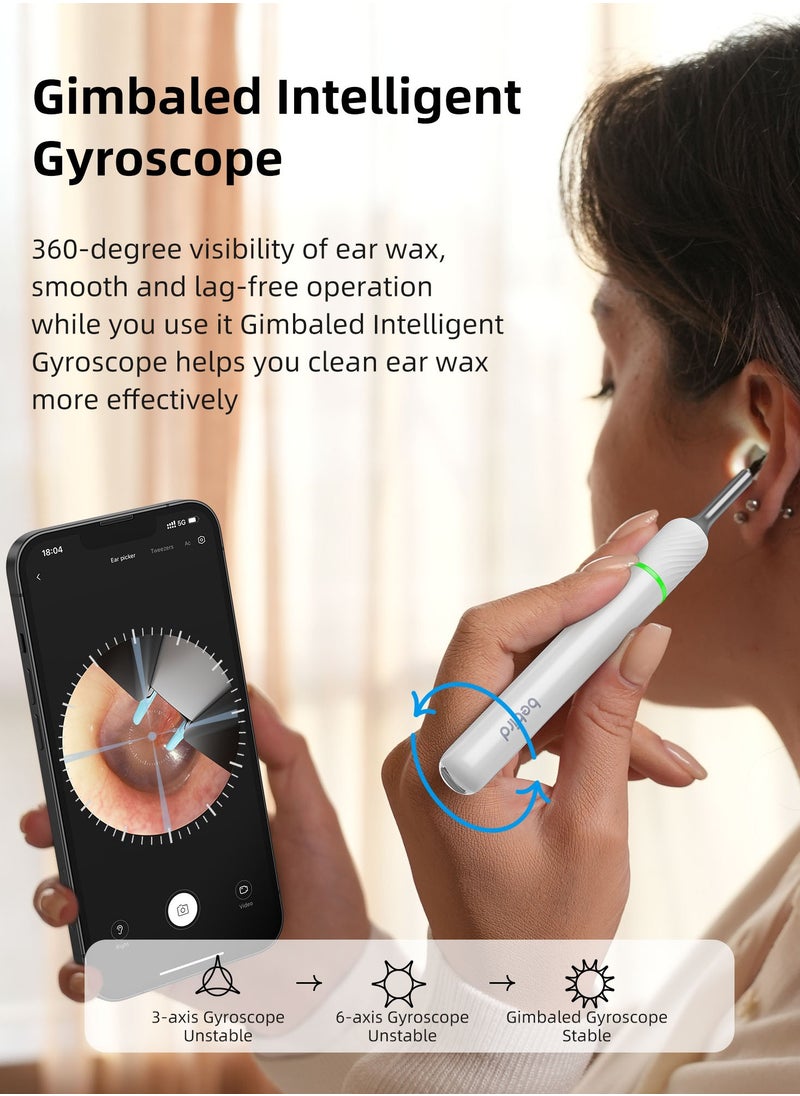 Bebird note5 pro ear wax removal kit 3-in-1 ear wax remover tool wax elimination tweezers and wireless visible ear cleaner with camera for iOS, Android Phones and storage base