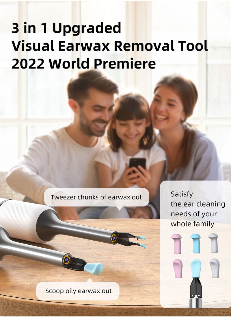 Bebird note5 pro ear wax removal kit 3-in-1 ear wax remover tool wax elimination tweezers and wireless visible ear cleaner with camera for iOS, Android Phones and storage base