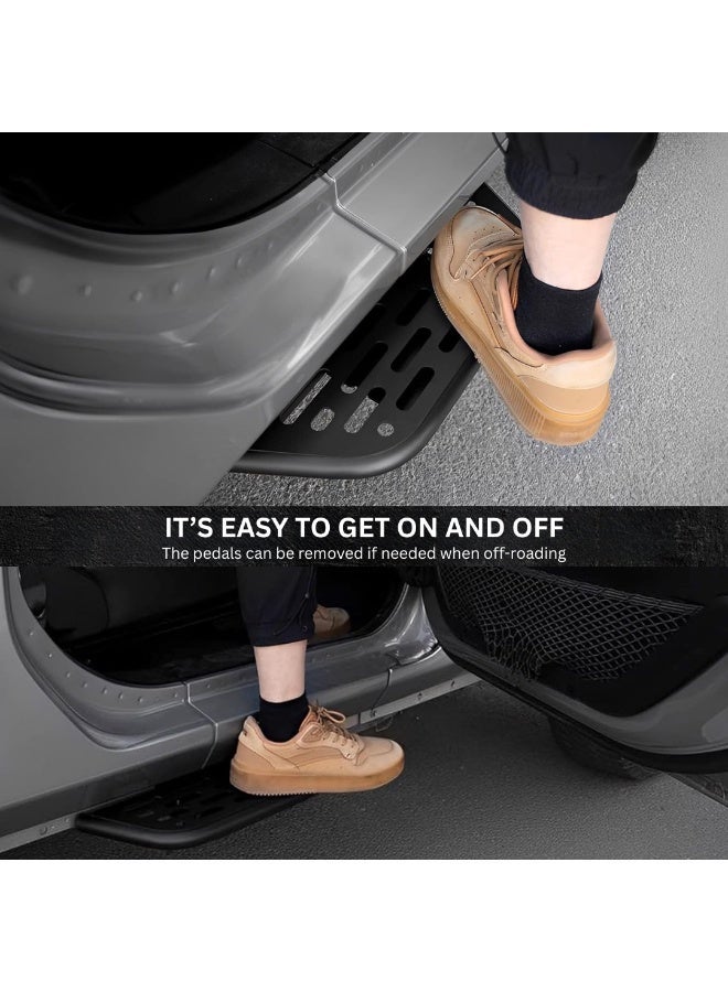 MOTOR FIT Side Steps for Jeep Wrangler JL/JLU 2 Door (2018–2025) Heavy-Duty Steel Running Boards with Anti-Slip Pads - Image 4