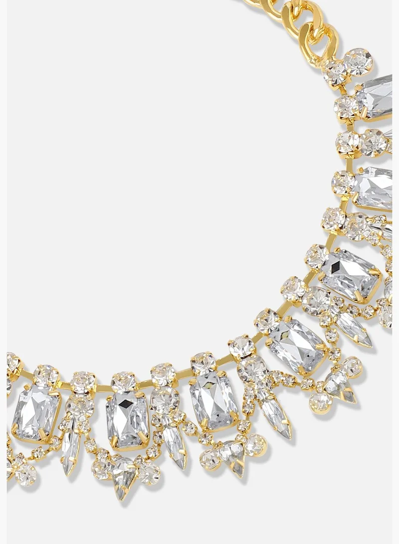 SOHI Silver Plated Designer Party Necklace For Women