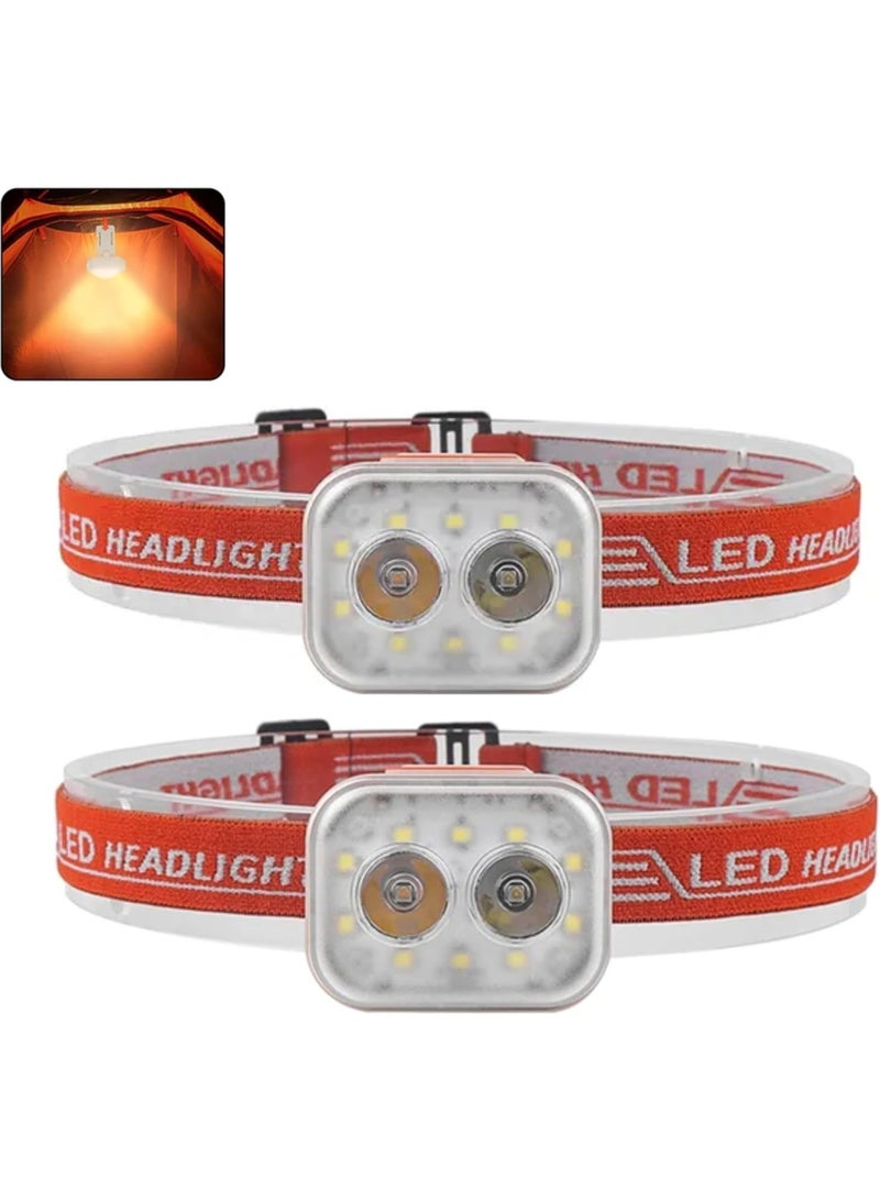 QLIGHT Rechargeable LED Headlamp, Lightweight, Adjustable Headlight Waterproof Headlamps With 6 Modes,Super Bright Head lamp For Camping and Other  Outdoor adventures Like Cycling Hiking Running & Fishing - Image 1