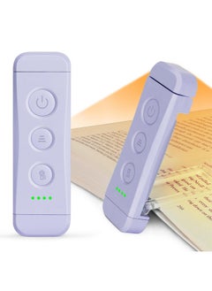 Usb Rechargeable Book Light For Reading In Bed, Portable Clip-On Led Reading Light, 3 Amber Colors & 5 Brightness Dimmable, Compact & Long Lasting, Perfect For Book Lovers, Kids