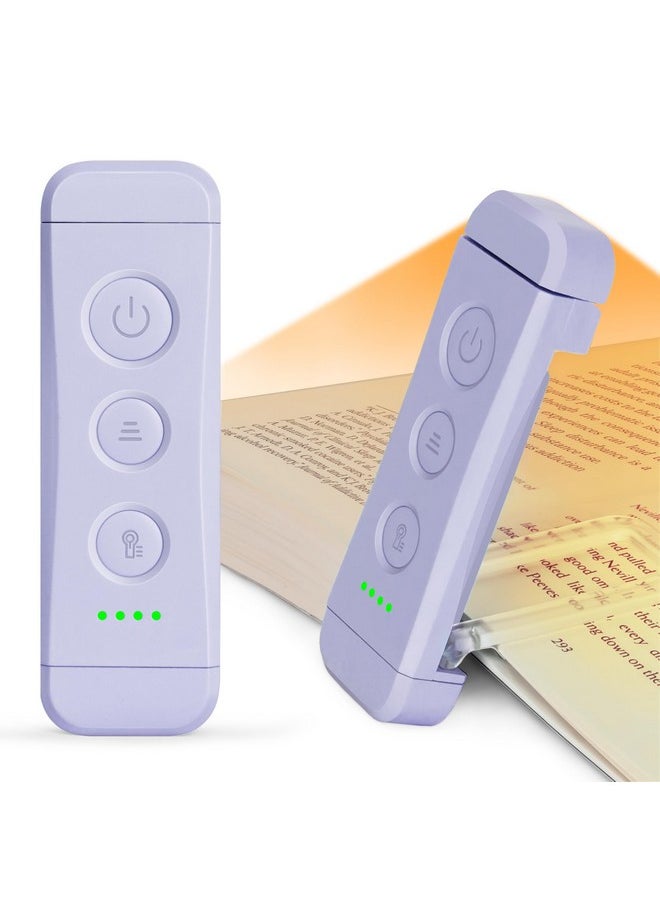 Glocusent - Usb Rechargeable Book Light For Reading In Bed, Portable Clip-On Led Reading Light, 3 Amber Colors & 5 Brightness Dimmable, Compact & Long Lasting, Perfect For Book Lovers, Kids - Image 1