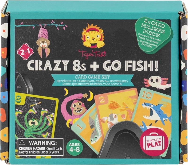 Tiger Tribe Crazy 8s and Go Fish Card Game Set - Image 1