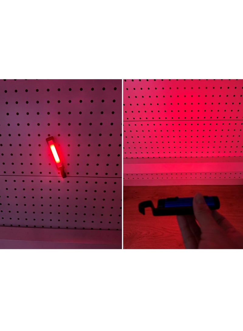 كشاف LED صغير. بحجم قلم الجيب، بحجم كف اليد، سهل الحمل مع لمبة فائقة الإضاءة. مناسب للاستخدام في الهواء الطلق، والطوارئ، والفحص، والعمل، والإصلاح. اللون: أزرق.  - Image 3