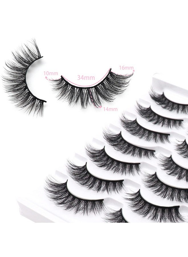 فيليشا Lashes 3D Faux Mink Lashes Fluffy False Eyelashes مظهر طبيعي 14 زوجًا من الرموش الفاخرة Wispy Fake Eyelashes (Y52) - Image 3