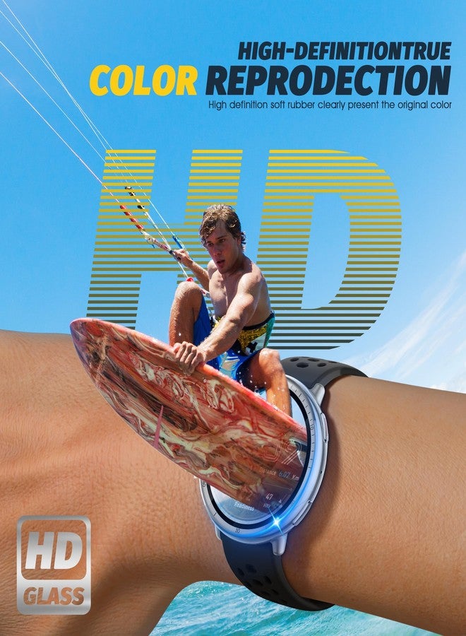 Orzero حماية شاشة ساعة أورزيرو (3 عبوات) متوافقة مع أمازفيت أكتيف 2، PMMA و PET (ليس زجاج مقسى) رقيقة للغاية HD تغطية كاملة حواف منحنية 3D مضادة للخدش - Image 5