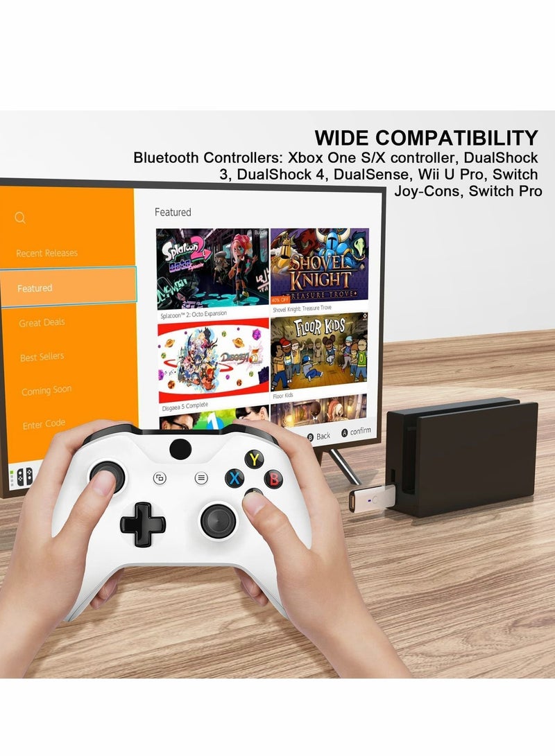 Y&D Wireless Controller Adapter, USB Coverter for PS5 4 Windows Nintendo Switch OLED, Converter Suitable Xbox Series X S Controller, One Elite - Image 3
