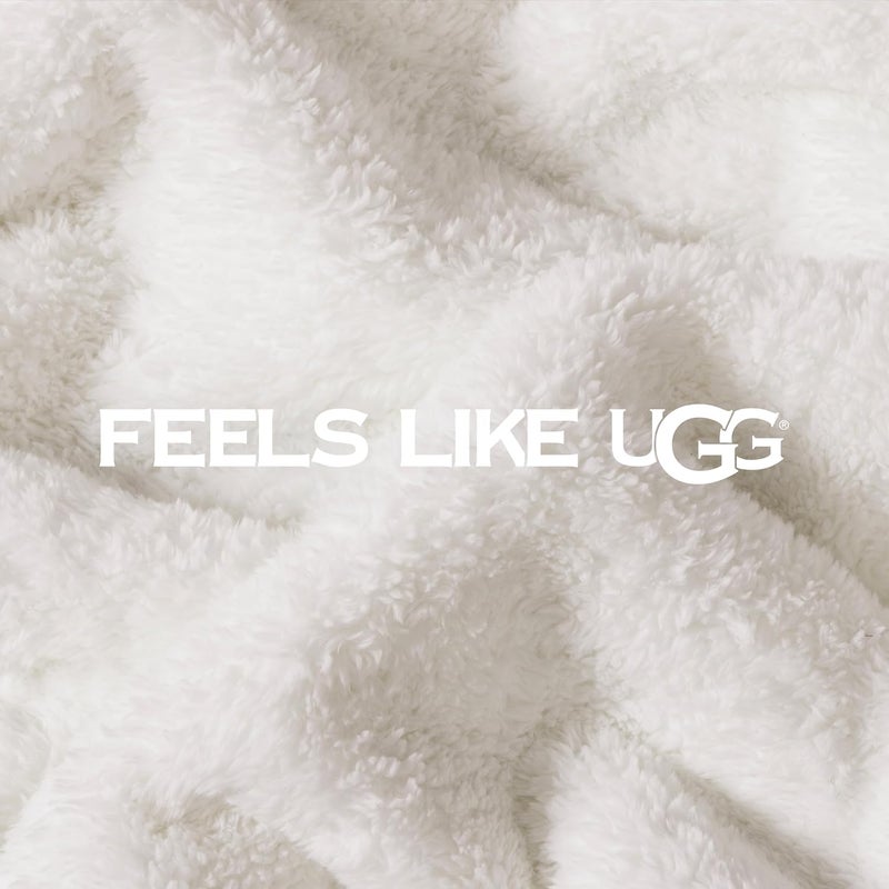 UGG Whitecap Plush Flannel - Oversized Throw Blanket, Coffee - Image 4