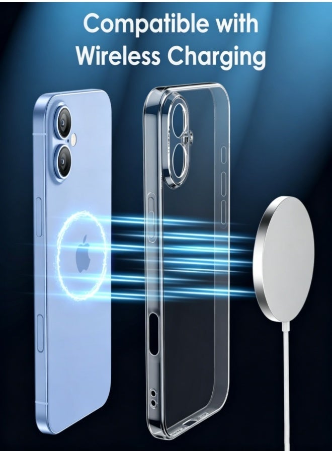 Hirospace iPhone 17 Case Magsafe Strong Magnet Upgraded Shutter Button Delay Yellowing iPhone 17 Cover Military-Grade Protection Scratch-Resistant 17 phone case Magnetic Compatible with Magsafe Accessory Clear - Image 3