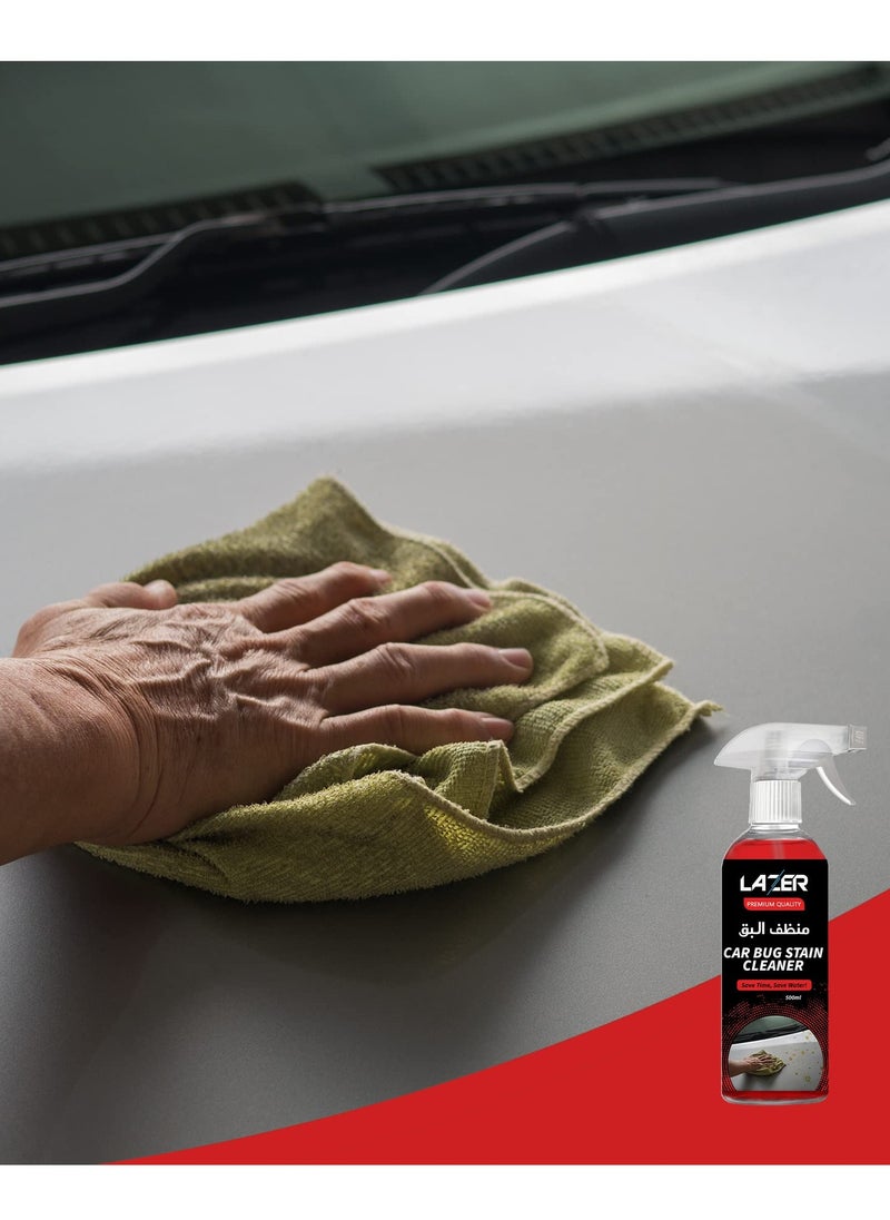 LAZER Lazer Car Bug Stain Remover 500ml, Insect Remover, Removes Dead Bugs, Birds Dropping & Watermarks, Safe From Scratching & Removing Paints, Bonnets, Bumpers, Windows, Windscreens  - Image 5