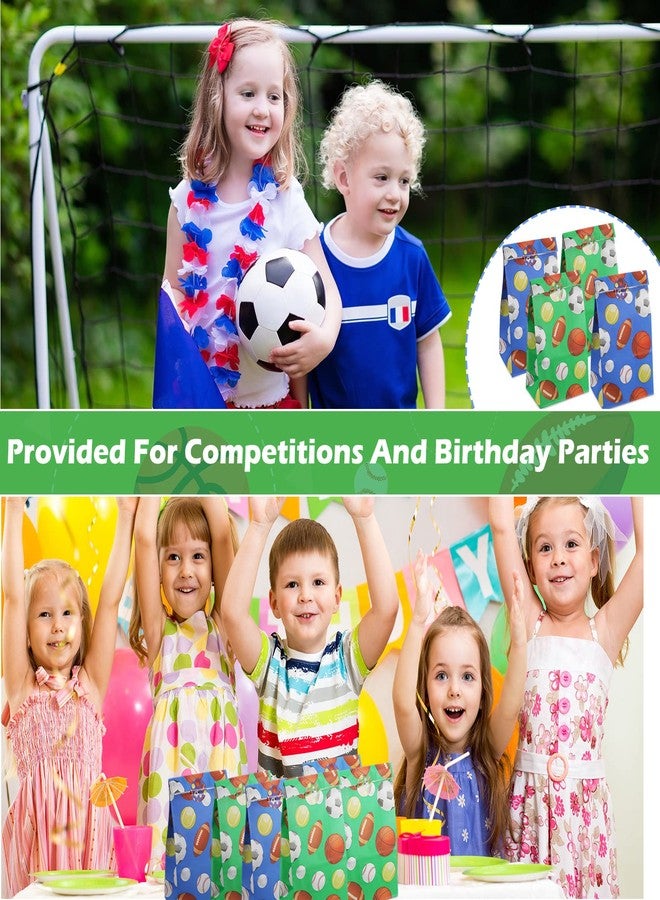 Outus 30 Pcs Sports Goodie Bags Sports Party Favors Soccer Baseball Football Basketball Themed Treat Candy Paper Gift Bags for Birthday Baby Shower Party Supplies Decoration, 9.45 x 5.12 x 3.15 Inches - Image 5