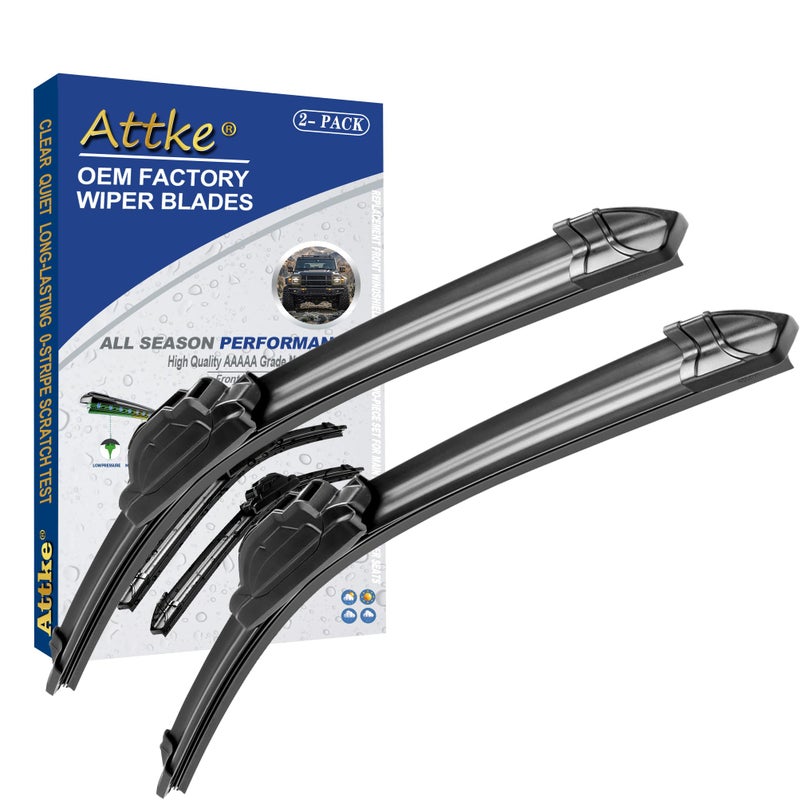 ATTKE OEM Quality Front Windscreen Wiper Blades for Cadillac ATS 20132019Ford Focus 20082011Mazda 6 20032008 2218 Front Windshield Wiper Blade Set