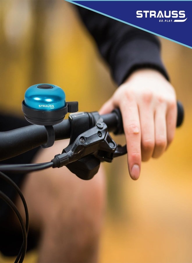 Strauss Bicycle Bell | Ultra-Loud Cycle Horn for Safety | Lightweight Anti-Rust Cycle Bell with Easy Flip Mechanism | Durable Quality Bell for Bikes | Cycling Accessories, (Blue) - Image 5