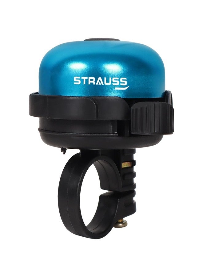 Strauss Bicycle Bell | Ultra-Loud Cycle Horn for Safety | Lightweight Anti-Rust Cycle Bell with Easy Flip Mechanism | Durable Quality Bell for Bikes | Cycling Accessories, (Blue) - Image 1