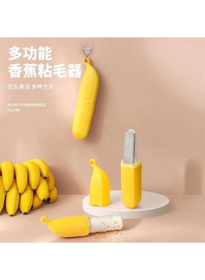 Banana-shaped pet hair and lint remover – Double-sided adhesive lint roller | For clothes and upholstery - Image 2