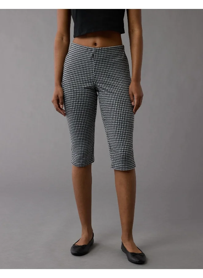 American Eagle AE Stretch Low-Rise Gingham Capri Pant