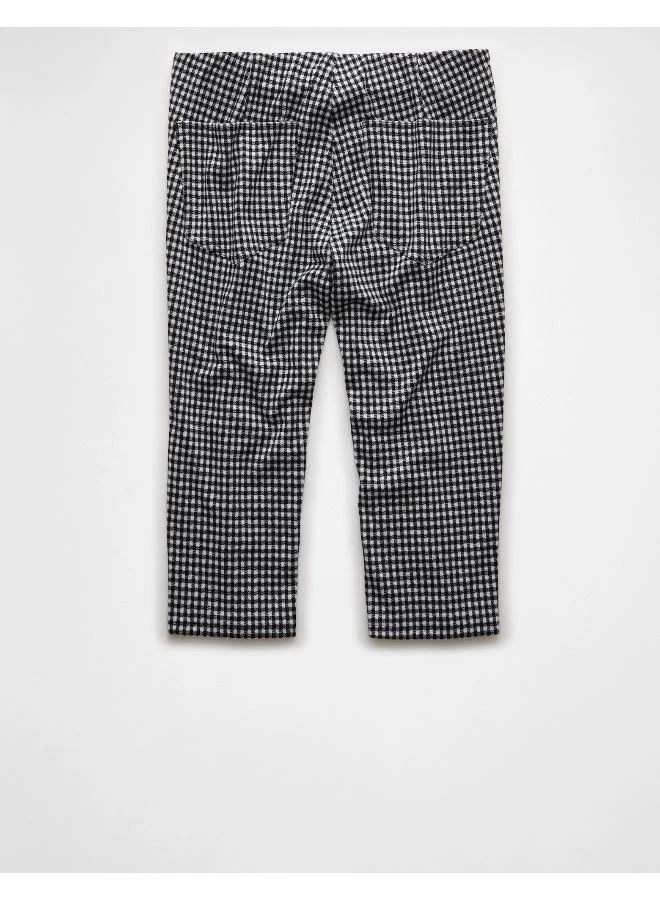 American Eagle AE Stretch Low-Rise Gingham Capri Pant