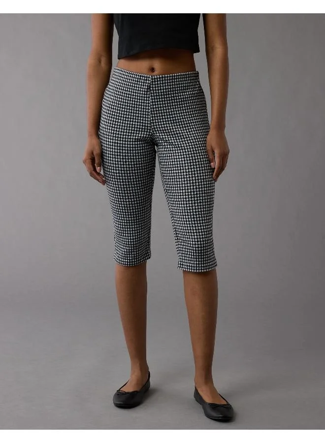 American Eagle AE Stretch Low-Rise Gingham Capri Pant
