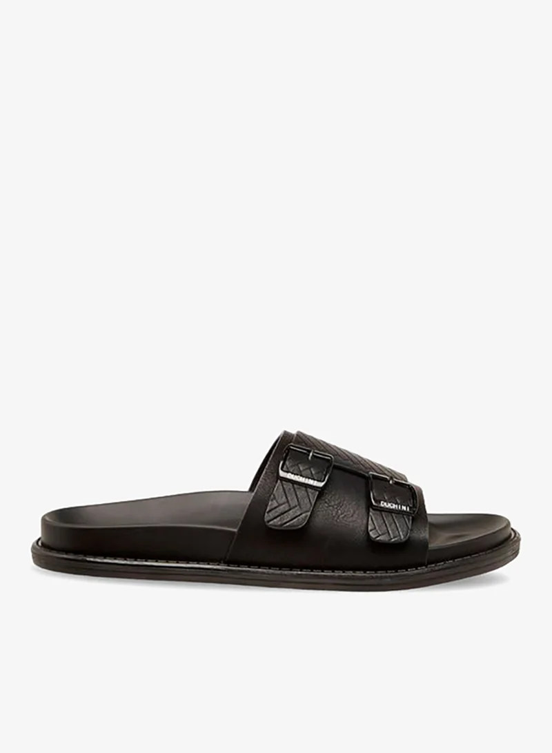 دوتشيني Men Buckle Accent Comfort Sandals