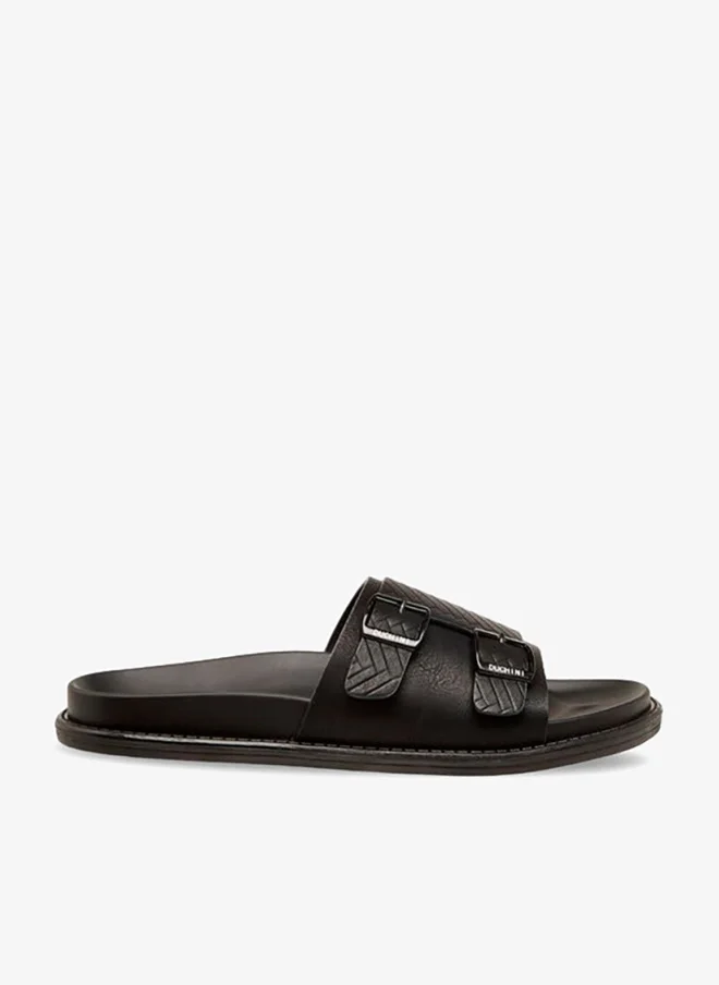 DUCHINI Men Buckle Accent Comfort Sandals