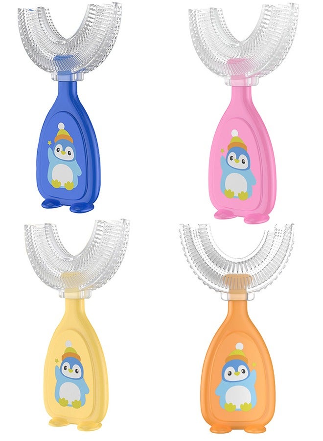 Umiwin فرشاة أسنان أطفال على شكل U - عبوة 4 قطع 360 درجة من السيليكون الناعم - Image 1