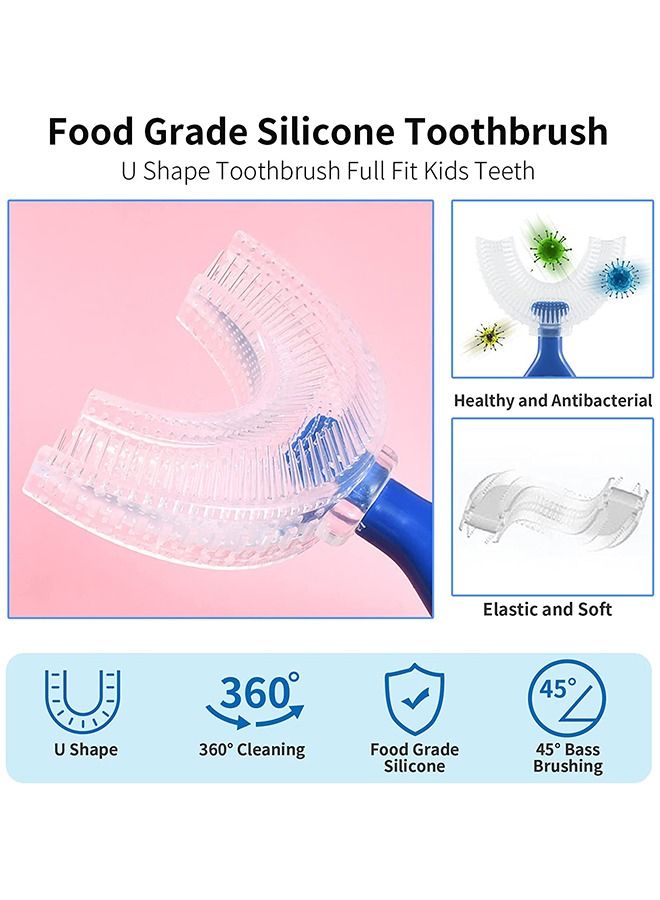 Umiwin فرشاة أسنان أطفال على شكل U - عبوة 4 قطع 360 درجة من السيليكون الناعم - Image 3