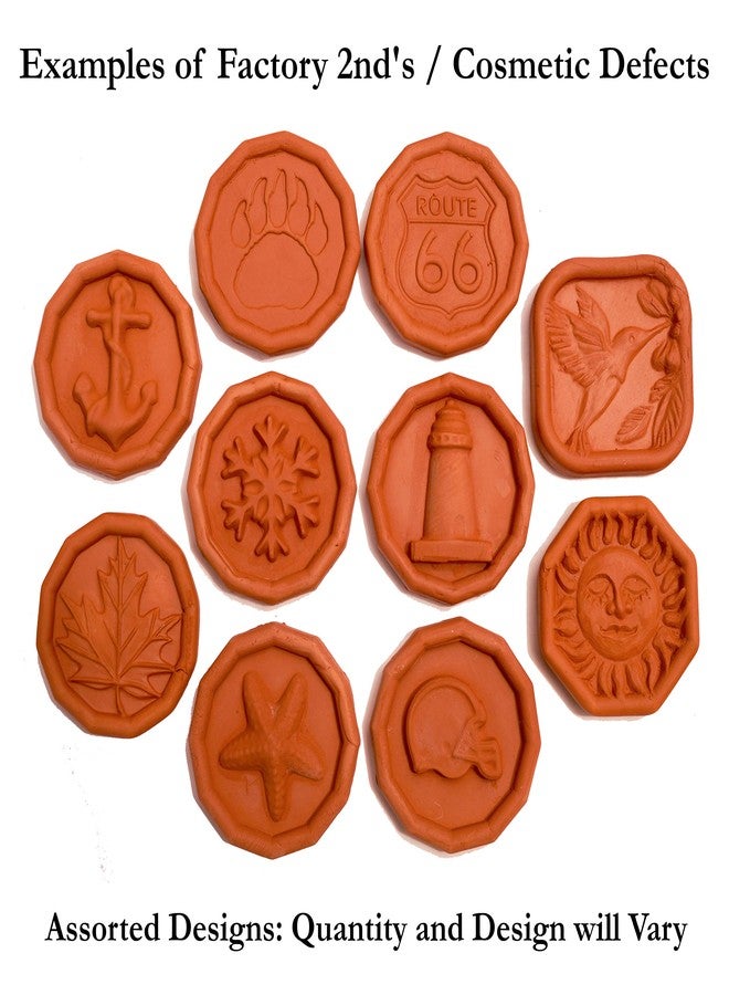 JBK Pottery Terracotta Granules Saver - Minimize Hardening & Clumping, Durable Clay Disc, Airtight Keeper for Freshness, Ideal for Baking & Storaging Dry Ingredients, Assorted Designs (Pack of 10) - Image 2