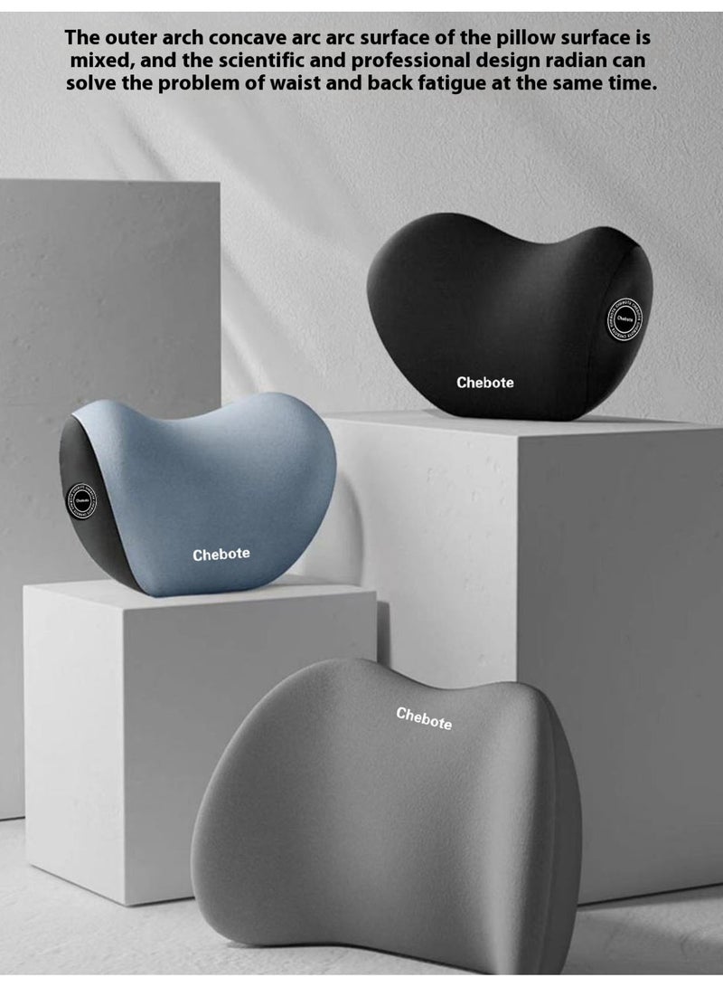 Car Neck and Back Cushion Lumbar Support Pillow for Office Chair and Car Seat,Softness Memory Foam Comfortable Ergonomic Design for Neck and Back Rest Pillow, Black - Image 4