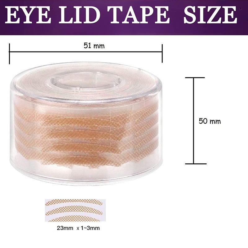 Abhsant Abhsant 600Pcs Eyelid Tape Portable Breathable Natural Invisible Single Sided Tool Natural Strips Stickers Instant Eye Lift Strips With Fork Shadow Sticker Waterproof Lightweight for Girl woman  - Image 2