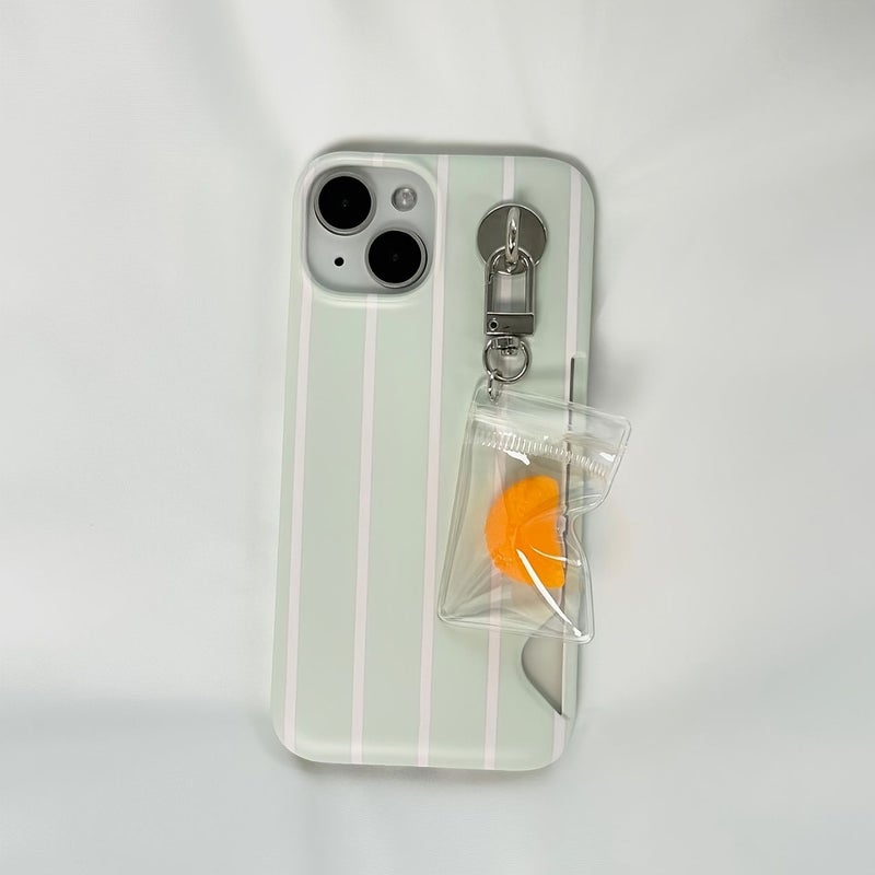 3 Pcs Korean Style Orange Design Transparent Bag Phone Pendant - Image 5