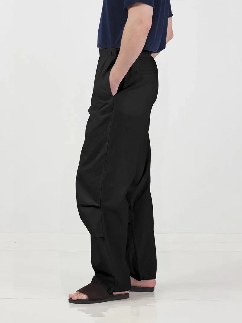Giesto Black GIESTO Casual Tencel Drawstring Joggers for Men | Best Price UAE
