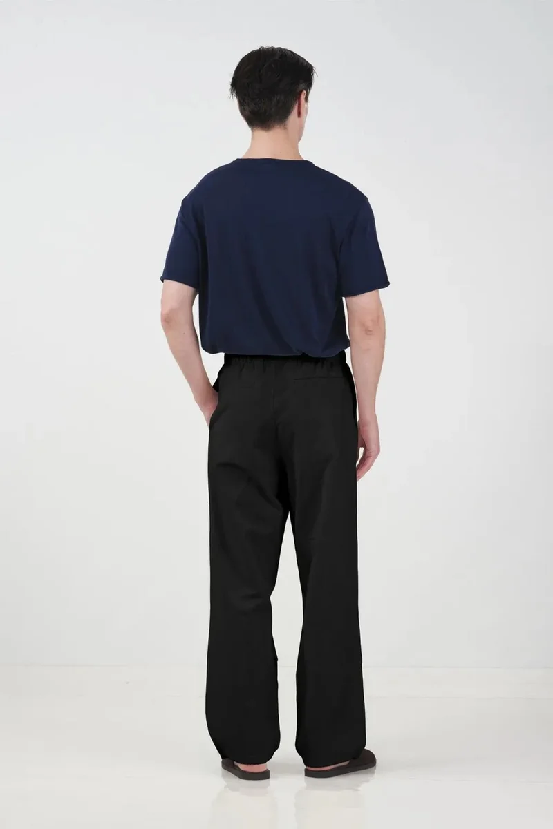 Giesto Black GIESTO Casual Tencel Drawstring Joggers for Men | Best Price UAE