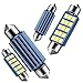 GKmow Pack4 578 LED Extremely Bright Bulbs 159 6500K 2835 Chipsets 400LM Bulbs for LED Interior Dome Map Door Lights 2112 2122 569 6411 6451 41mm 42mm White - Image 2