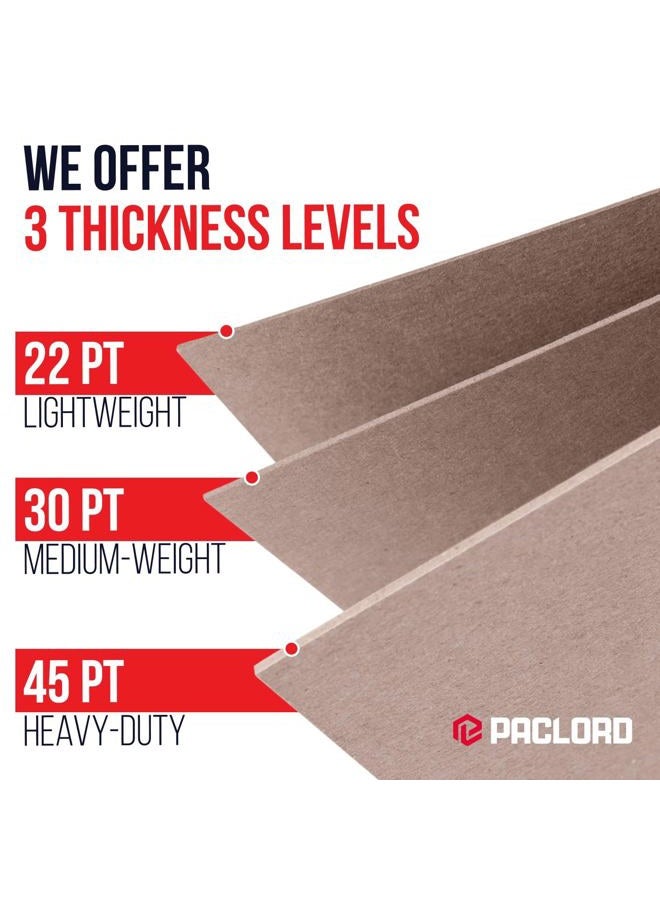 Paclord 8.5" x 11" Brown Kraft Plain Chipboard Sheets, 0.22 Pt Thick – Made in USA Cardboard Chipboard (Bundle of 100) – Durable Chipboard for Cardstock Projects, Picture Frame Backing, Scrapbooking - Image 4